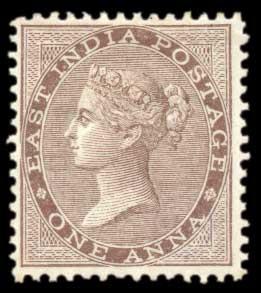 1855 EI QV on experimental Bluish paper.