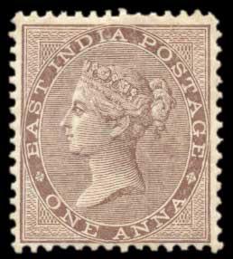 1856-64 EI QV 1 a. Brown, SG 39, Yellowish to White Paper, No wmk., Mint, Unused, Very Sca