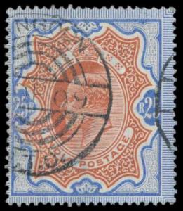 1902 KED VII Rs.25, SG 147, Telegraphically cancelled, Used, Fine.