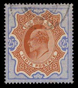 1902 KED VII Rs. 25, Used, Fine.