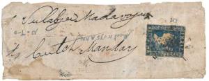 Cover from Bombay to Cutch Manday bearing 1854 Die I ½ a. "A" with a fine strike of the ra