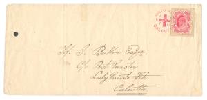 1907 Minto Fete, Cover with KED VII Rs. 2/- , SG 139 tied with MINTO FETE / CALCUTTA, with
