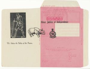 1972 99 APO, “Silver Jubilee of Independence” Greetings, Forces Letter, depicting famous D