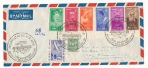 1953 Air Mail Cover addressed to N.Y., USA from New Delhi, with Saints & Poets set of 6 st