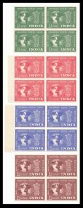1949 UPU, Set of 4 Stamps, SG 325 / 28, Block of 4, 2 with side margin, MNH, White Gum, Fi
