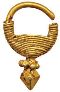 Gold Jewellery, (c. 18th century) 1.34g, ear or nose ornament, Gujarat region. Extremely F
