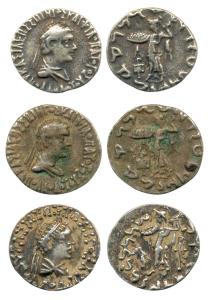 Indo-Greek, Apollodotus II (c. 110-80 BC), Silver Drachm (3), Bilingual Greek and Kharosth