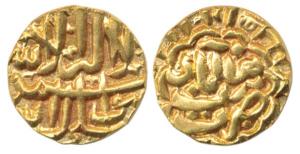 Burhan Nizam Shah II (AD 1591-1595), Gold Pagoda, 3.3g, Burhanabad Mint, AH 1001 (G&G N10)