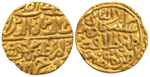 Ala-al-din Mahmud I, Gold 5.45g ½ Tanka, Hazrat Shadiabad Mint, Sikandar al-thani legend o