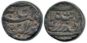 Jahangir, Silver Heavy Rupee, 13.6g, Kashmir Mint, AH 1017, Sakhat Nurani couplet. About V