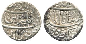 Jahangir, Silver Heavy Rupee, 14.2g, Ahmadabad Mint, Inayat couplet, RY 6, (KM 158.3). Ver
