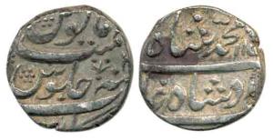 Muhammad Shah, Silver Rupee, Arkat Mint, AH 115x. Very Fine.