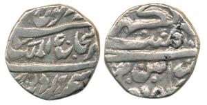 Shuja ul Mulk (AH 1218-1224), Silver Rupee, Bhakar Mint, (KM 309.1). Fine+, Scarce.