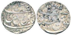 Nasrullah Khan, Silver Rupee, Nasrullanagar Mint, in the name of Shah Alam II, AH 1183/11,