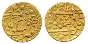 Mughal issue, Sawai Jaipur Mint, Gold Mohur, 10.91g, in the name of Shah Alam II, RY 36 (K