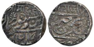 Jaswant Singh, Silver Rupee, with the name of Queen Victoria, Nagari legend Shri Madevaji 