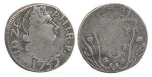 Goa, Jose I, Silver Rupia, 1752 (KM 132). About Very Fine, Rare.