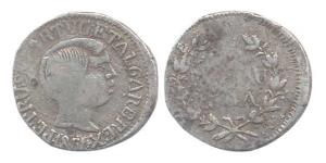 Goa, Pedro V, Silver Pardao, 1861 (KM 278). About Very Fine, Very Rare.