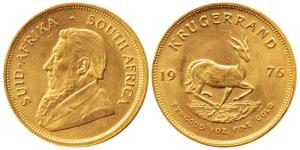 South Africa, Gold, 33.93 g, Krugerrand, 1976. About Uncirculated.