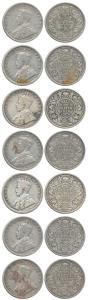 George V, Silver ½ Rupee (7), 1926, Calcutta Mint (2), 1926, Bombay Mint (5). Fine to Fine