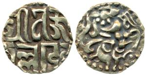 Kalachuris of Ratnapura, Jajjalla Deva (AD 1160-1168), Base Gold, Dinar, a tiger mounted o