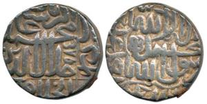 Akbar, Silver Rupee, 11.3g, Darul-Khilafat Agra Mint, Kalima type, AH 984. Very Fine.