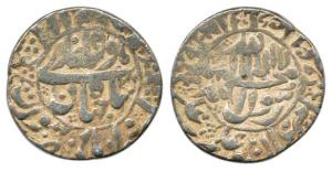 Shah Jahan, Silver Rupee, Surat Mint, Kalima type, central inscription with circle on both