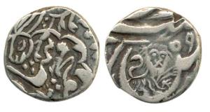 British Occupation (AH 1259 onwards), in the name of Mahmud Shah Durrani, Silver Rupee, Br