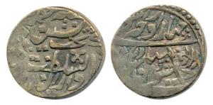 Sheodan Singh, Silver Rupee, in name of Victoria, AH 186x, (KM 37). About Very Fine.