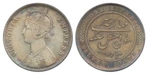 Mangal Singh, Silver Rupee, in the name of and portrait of Victoria Empress, 1891, (KM 46)