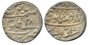 Ishwari Singh, Silver Rupee, in name of Muhammad Shah, Sawai Jaipur Mint, AH 11xx/ 28, (KM