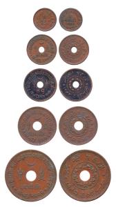 Vijayarajji, set of 5, Copper Adhio, Payalo, Dhabu, Dhinglo and Trambiyo in the name of Ge