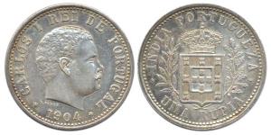 Carlos I, Silver Rupia, 1904, (KM 17). About Extremely Fine.