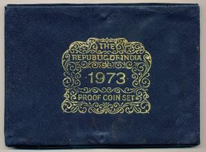 Proof Set, 1973, Grow More Food, 1 Paisa to Rupees 10. Within original packaging, Rare. (9
