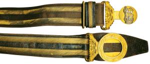 East India Company Belt, complete with brass fitted belt buckle with the monogram of the C