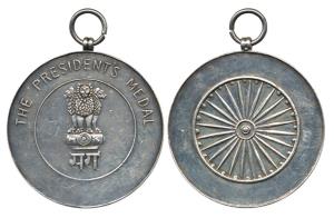 President of India Medal, Silver, awarded by President Dr. Sarvepalli Radhakrishnan; Ashok