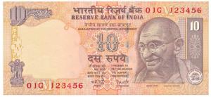 Rupees 10, signed Y. V. Reddy, (Jain D-60 to D-76) 82 different notes with serial numbers 