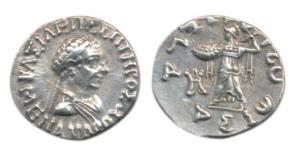 Indo-Greeks, Menander, Silver Drachm, diademed bust of the king to right with Greek legend