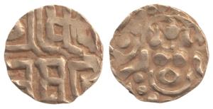 Chandellas of Khajurao (11th century AD), Paramarddi Deva, Base Gold Masha, goddess Laxmi 