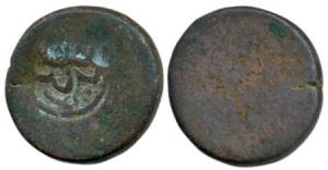 Unattributed late 18th- century early 19th century Counter-marked Copper coin from Central