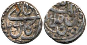 Akbar, Silver ½ Rupee, 5.63g, Kabul Mint, Allahu Akbar type, Illahi 49, Month Di. Very Fin