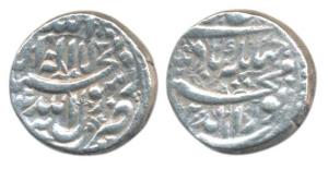 Jahangir, Silver Heavy Rupee, Tatta Mint, Kalima type, RY 2. Fine+, Scarce.