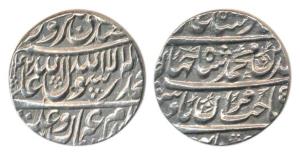 Shah Jahan, Silver Rupee, no mint name but stylization that of Burhanpur Mint AH XX42. Ext