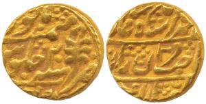 Mughal Issue, Sawai Jaipur Mint, Gold Mohur, 10.8g, in the name of Muhammad Akbar II, RY 2