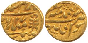 Ram Singh, Sawai Jaipur Mint, Gold Mohur, 10.85g, with the name of Queen Victoria, RY 27 (