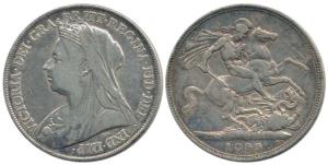 Great Britain, Victoria, Silver Crown, 27.85g, 1899. Fine+.