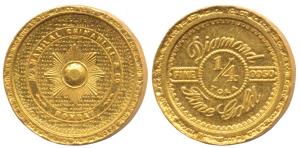 M/s Manilal Chimanlal & Co Bombay, Gold ¼ Tola, 2.9g, Diamond ¼ Tola Fine Gold inscribed o
