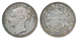 Victoria Queen, Silver Rupee, 1840, continuous legend, Calcutta Mint, obv. English head (s