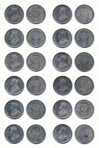 George V, Silver 2 Annas (12), 1913, Bombay Mint. Extremely Fine to About Uncirculated, Sc