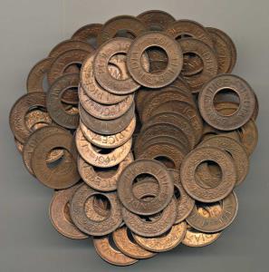 George VI, Copper 1 pice (65), various dates. Very Fine to About Uncirculated. (65)